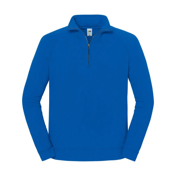 Fruit of the Loom Iconic Premium Zip Neck Sweat 62-288-0 royal blue