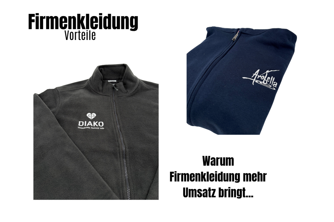 Firmenbekleidung mit Logo Beispiele Arbeitskleidung bestickt und bedruckt Unternehmen