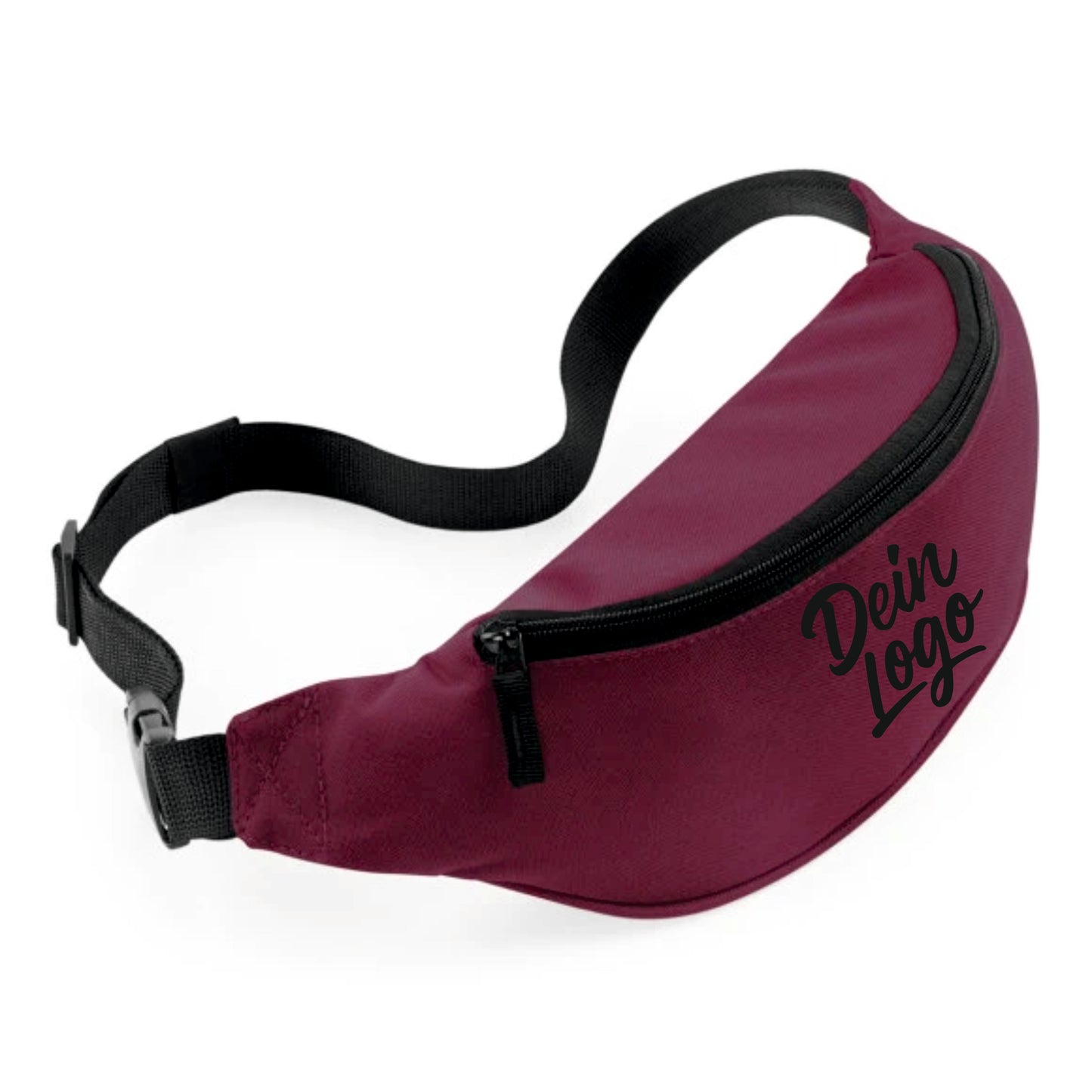 Bauchtasche Bordeaux mit Logo bedruckt BG42 für Firmen und Vereine & Events
