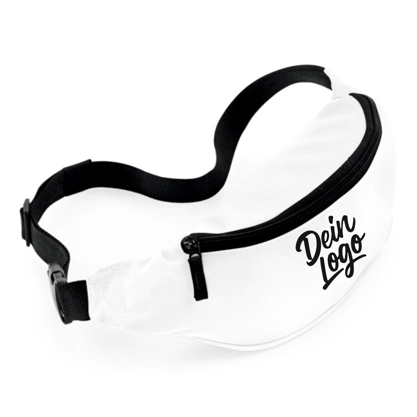 Bauchtasche weiß mit Logo bedruckt BG42 für Firmen und Vereine & Events