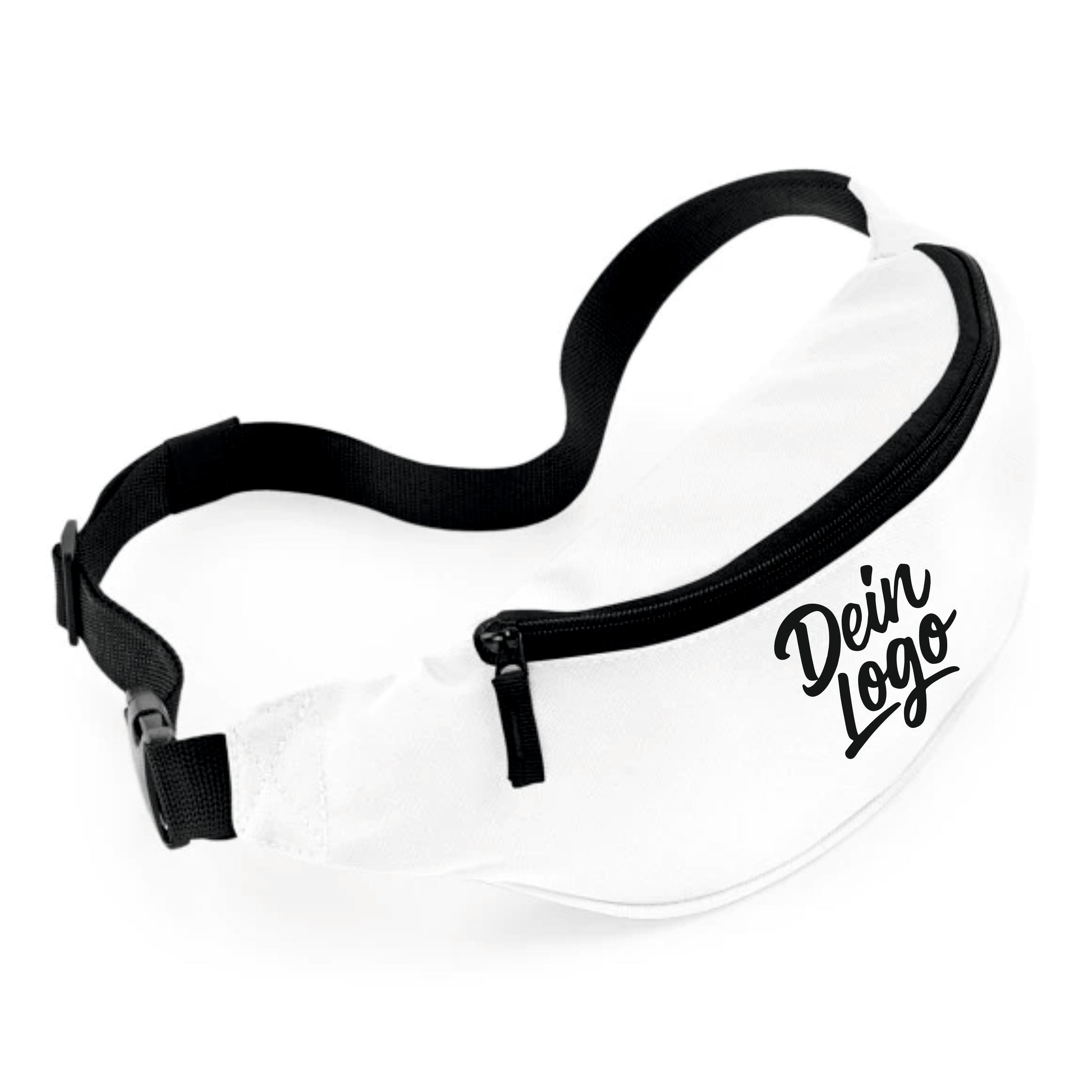 Bauchtasche weiß mit Logo bedruckt BG42 für Firmen und Vereine & Events