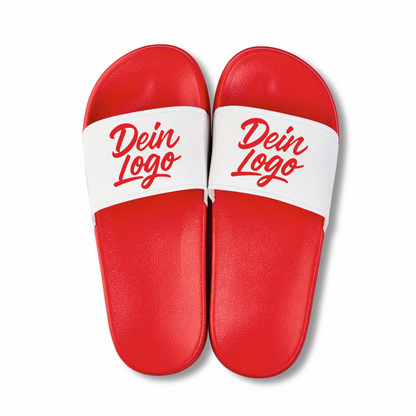 Badeschlappen mit Logo bedruckt