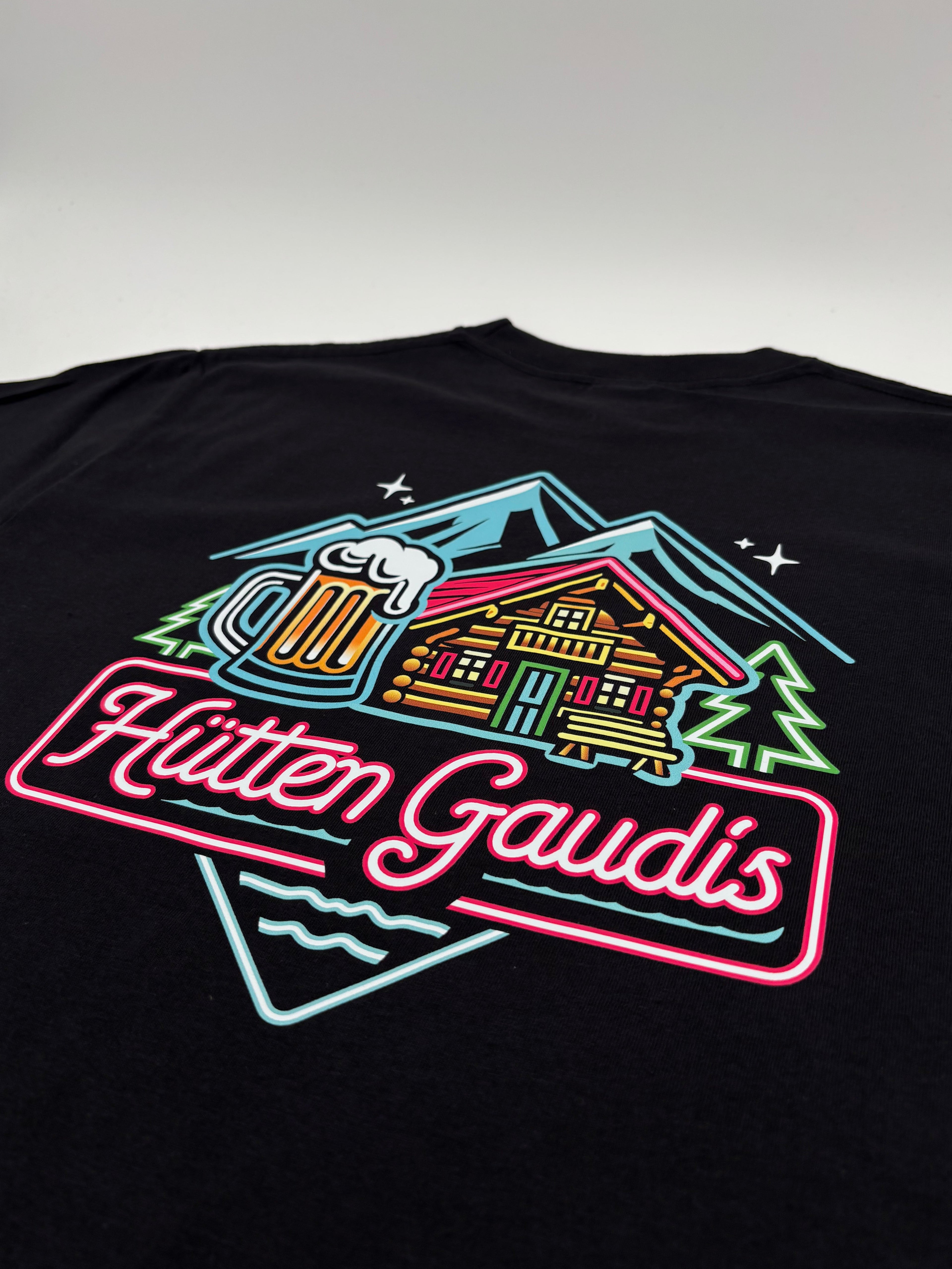 Referenzen: Bedrucktes T-shirt mit Logo für die Huetten Gaudis in Vasbeck