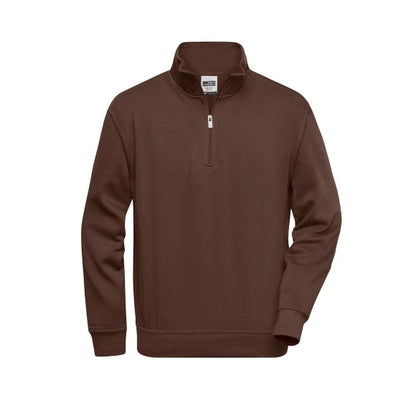 Daiber Workwear Half Zip Sweat JN831 brown