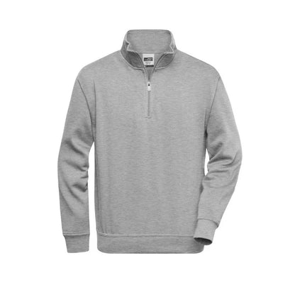 Daiber Workwear Half Zip Sweat JN831 grey heather