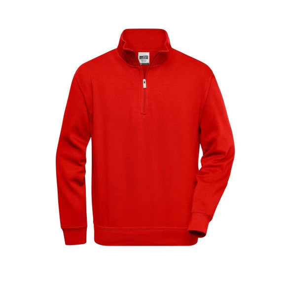 Daiber Workwear Half Zip Sweat JN831 red
