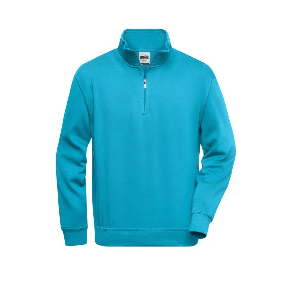 Daiber Workwear Half Zip Sweat JN831 turquoise