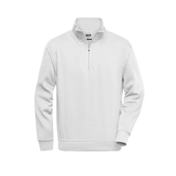 Daiber Workwear Half Zip Sweat JN831 white