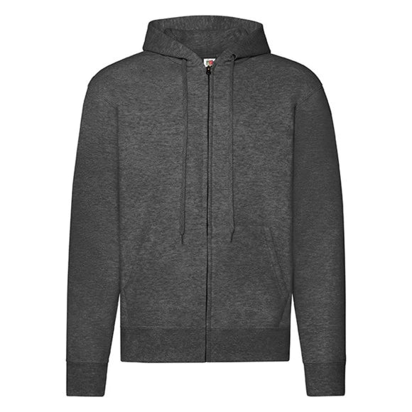 Fruit of the Loom Classic Hooded Sweat Jacket 62-062-0 dark heather grey
