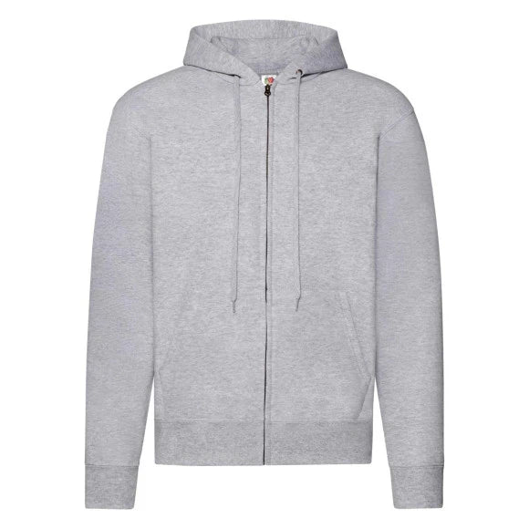 Fruit of the Loom Classic Hooded Sweat Jacket 62-062-0 heather grey