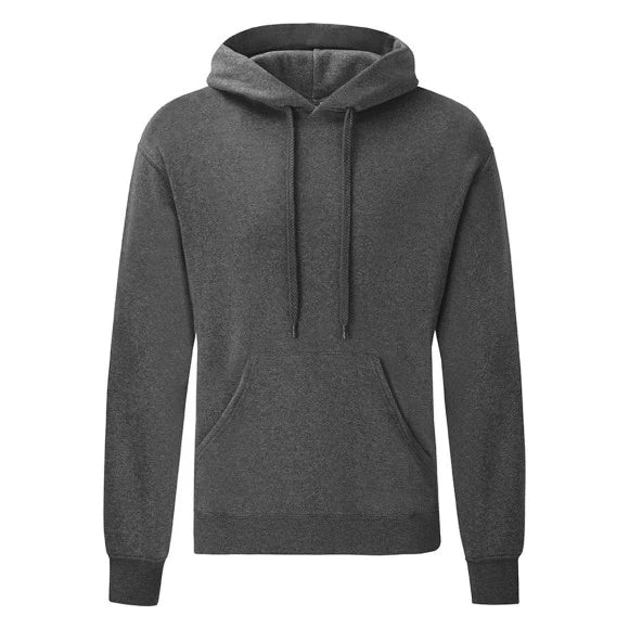 Fruit of the Loom Classic Hooded Sweat 62-208-0 dark heather grey