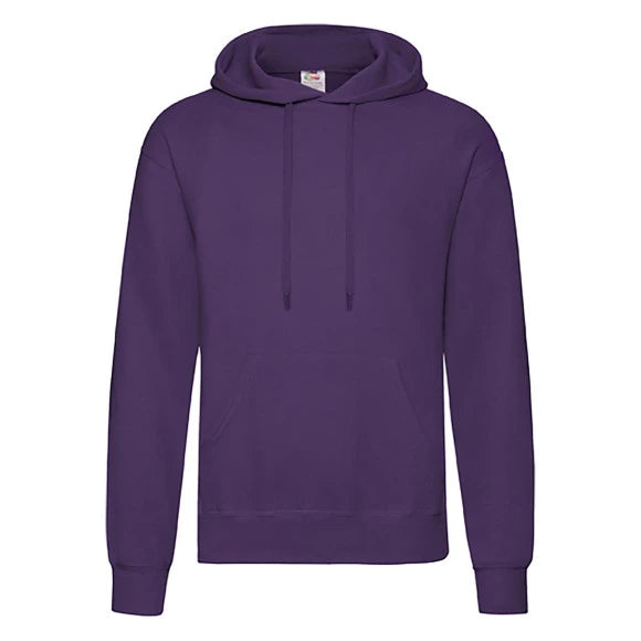 Fruit of the Loom Classic Hooded Sweat 62-208-0 purple