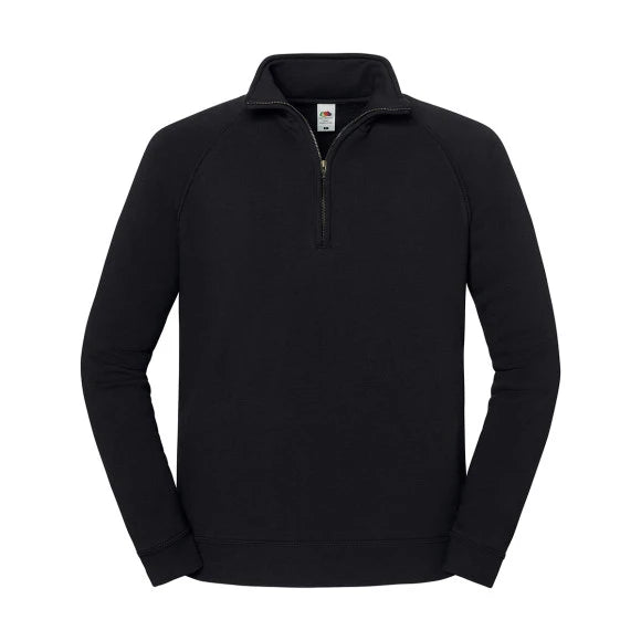 Fruit of the Loom Iconic Premium Zip Neck Sweat 62-288-0 black
