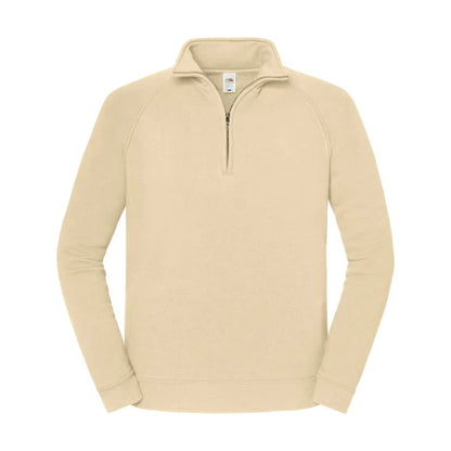Fruit of the Loom Iconic Premium Zip Neck Sweat 62-288-0 desert sand