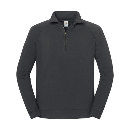 Fruit of the Loom Iconic Premium Zip Neck Sweat 62-288-0 light graphite