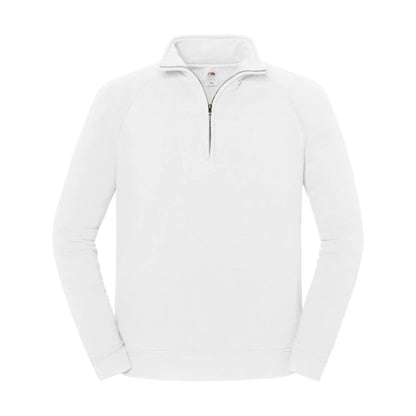 Fruit of the Loom Iconic Premium Zip Neck Sweat 62-288-0 white