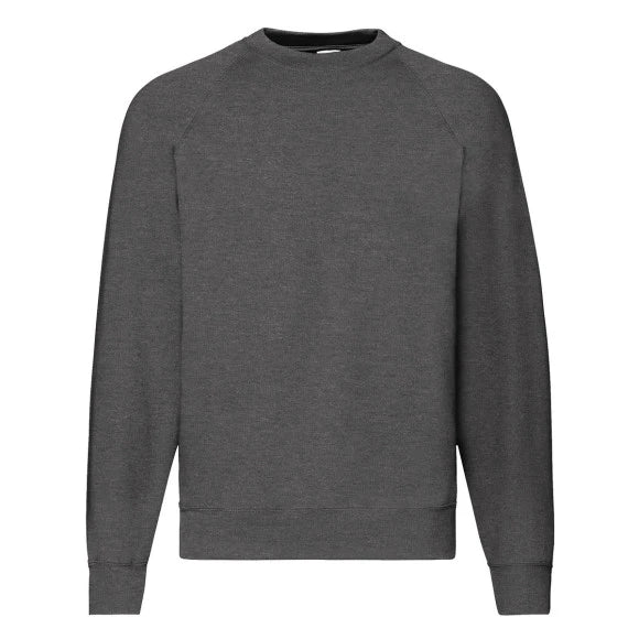 Fruit of the Loom Classic Raglan Sweat 62-216-0 dark heather grey