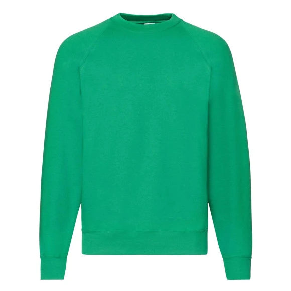 Fruit of the Loom Classic Raglan Sweat 62-216-0 kelly green