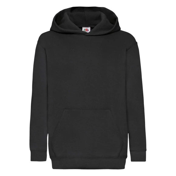 Fruit of the Loom Kids Classic Hooded Sweat 62-043-0 black