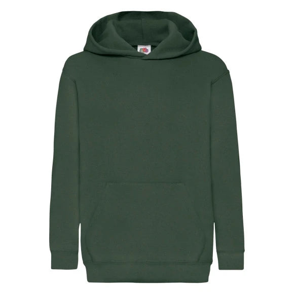 Fruit of the Loom Kids Classic Hooded Sweat 62-043-0 bottle green