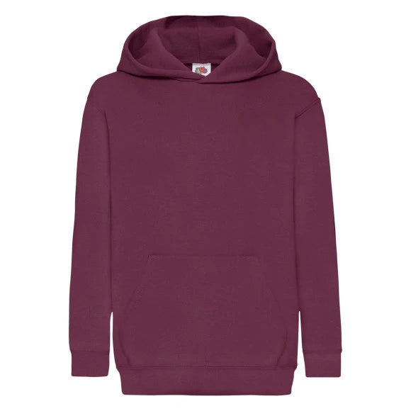 Fruit of the Loom Kids Classic Hooded Sweat 62-043-0 burgundy