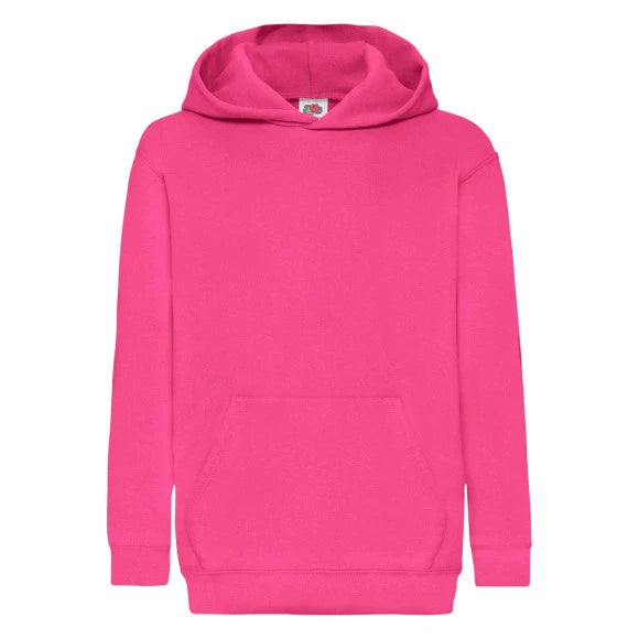 Fruit of the Loom Kids Classic Hooded Sweat 62-043-0 fuchsia