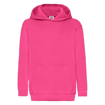Fruit of the Loom Kids Classic Hooded Sweat 62-043-0 fuchsia