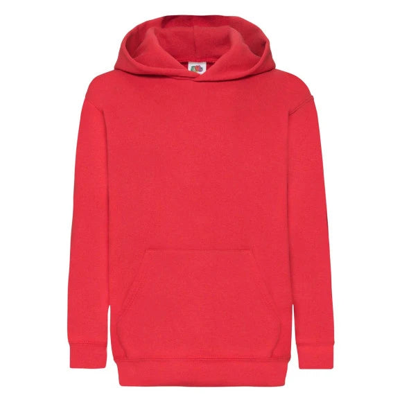 Fruit of the Loom Kids Classic Hooded Sweat 62-043-0 red