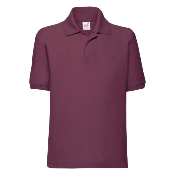 Fruit of the Loom Kids 65/35 Polo 63-417-0 burgundy