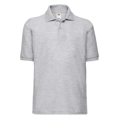 Fruit of the Loom Kids 65/35 Polo 63-417-0 heather grey