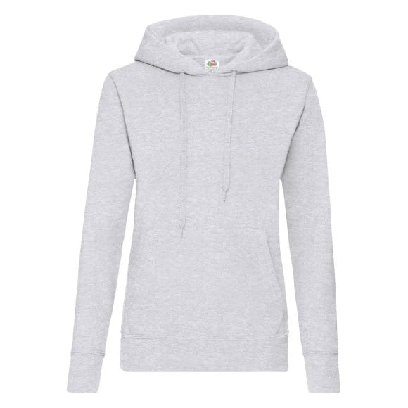 Fruit of the Loom Ladies Classic Hooded Sweat 62-038-0 heather grey