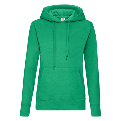 Fruit of the Loom Ladies Classic Hooded Sweat 62-038-0 kelly green