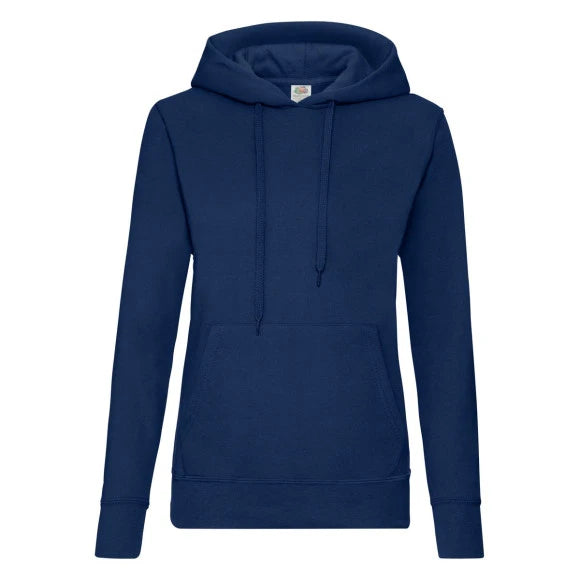 Fruit of the Loom Ladies Classic Hooded Sweat 62-038-0 navy