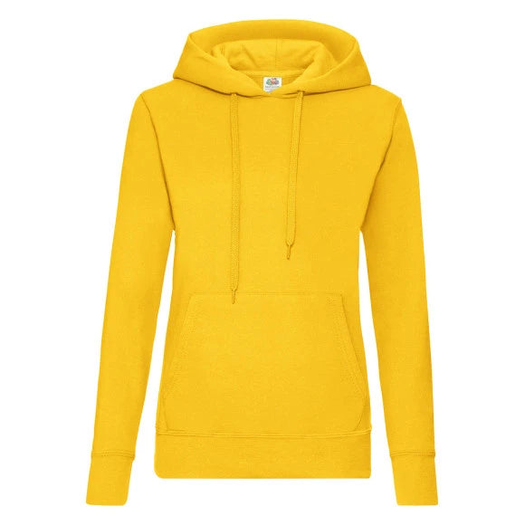 Fruit of the Loom Ladies Classic Hooded Sweat 62-038-0 sunflower