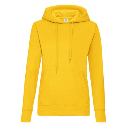 Fruit of the Loom Ladies Classic Hooded Sweat 62-038-0 sunflower