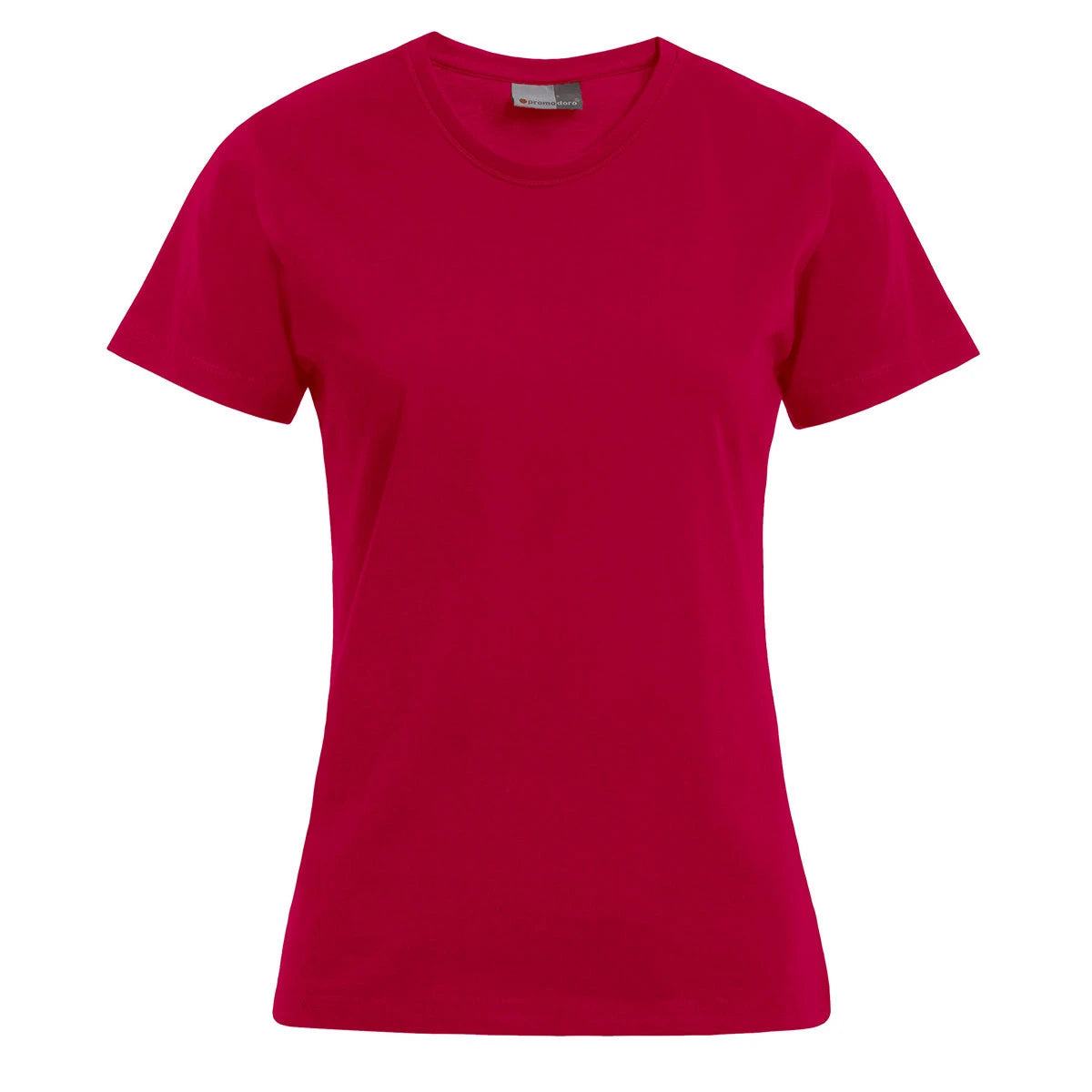 Fransaert Premium Damen T-Shirt mit Logo – Promodoro Women’s Premium-T 3005 in cherry berry