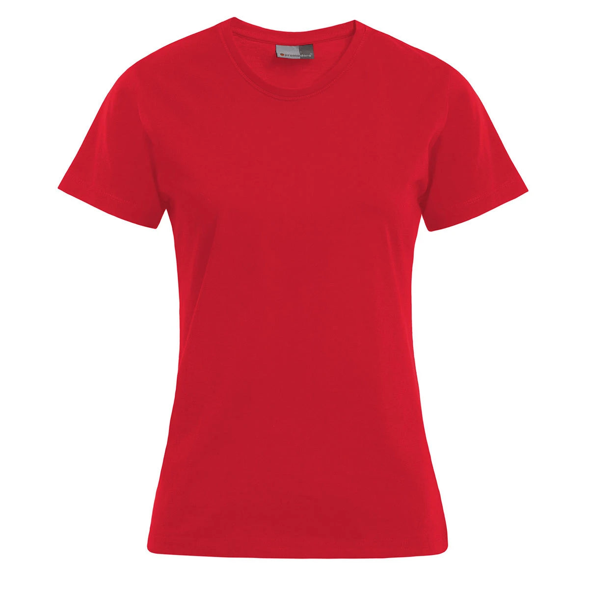 Fransaert Premium Damen T-Shirt mit Logo – Promodoro Women’s Premium-T 3005 in fire red