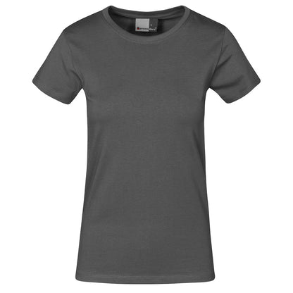 Fransaert Premium Damen T-Shirt mit Logo – Promodoro Women’s Premium-T 3005 in steel grey
