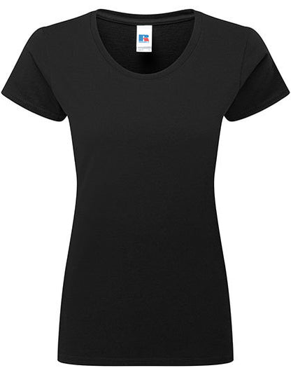 Fransaert Standard Damen-T-Shirt mit Logo – Russell Ladies Authentic Classic T black