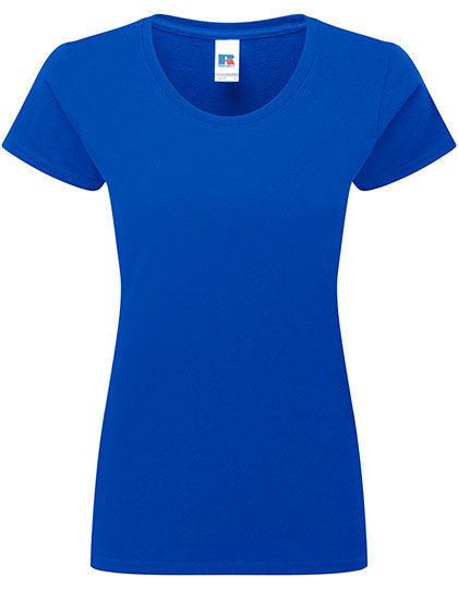 Fransaert Standard Damen-T-Shirt mit Logo – Russell Ladies Authentic Classic T bright royal