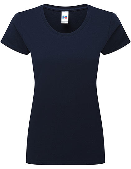 Fransaert Standard Damen-T-Shirt mit Logo – Russell Ladies Authentic Classic T french navy