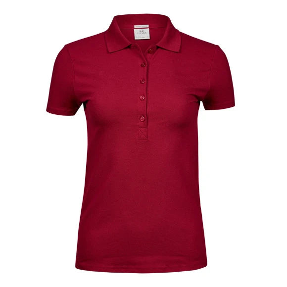Tee Jays Women's Luxury Stretch Polo 145 deep red