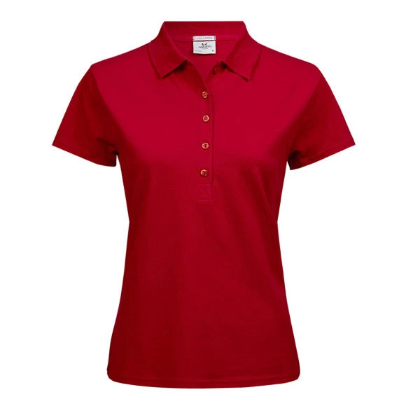 Tee Jays Women's Luxury Stretch Polo 145 red