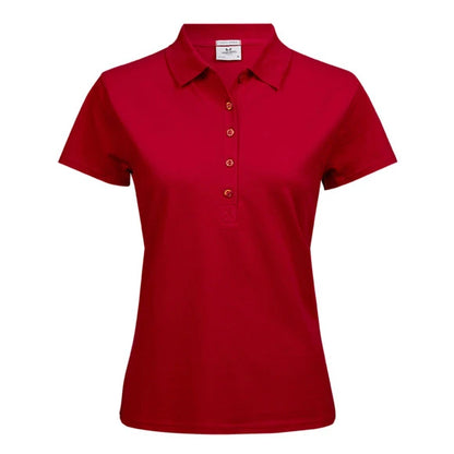 Tee Jays Women's Luxury Stretch Polo 145 red