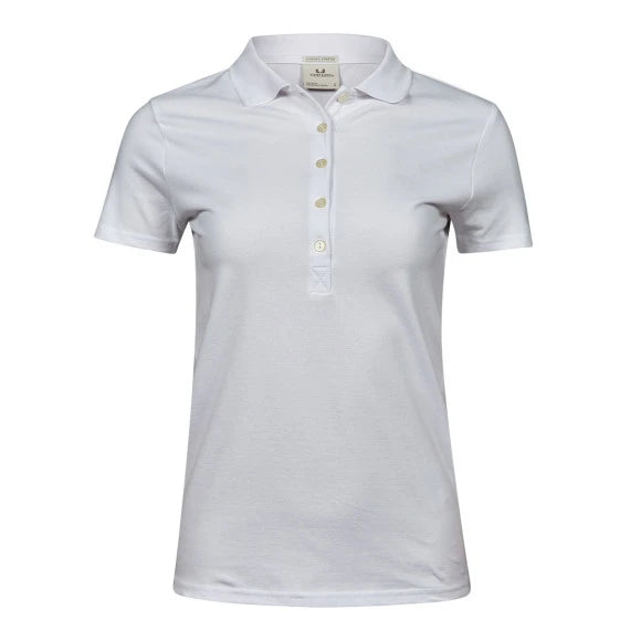Tee Jays Women's Luxury Stretch Polo 145 white